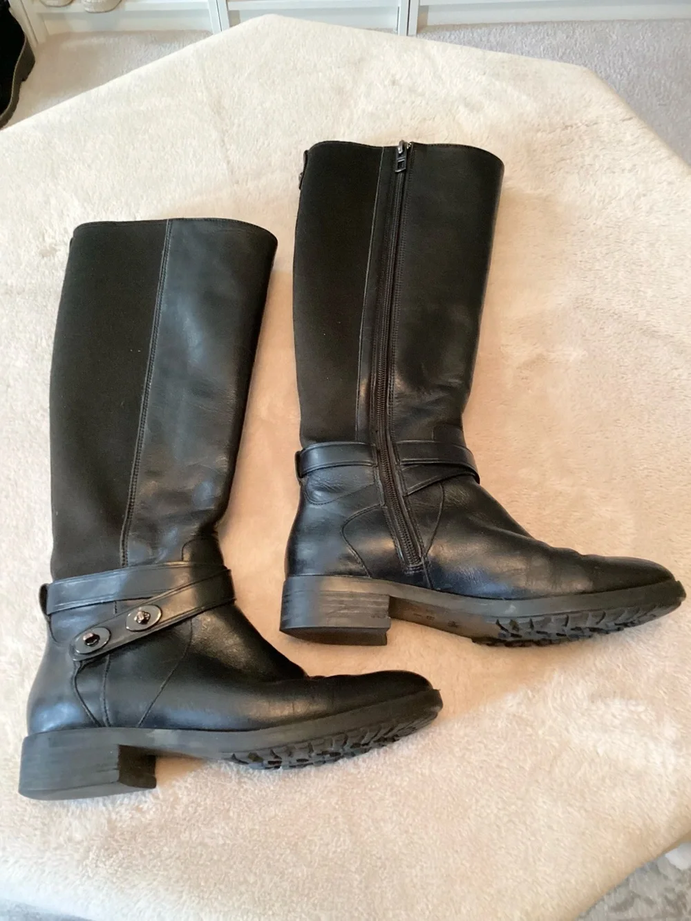 Coach Black Leather Riding Boots - Size 6.5